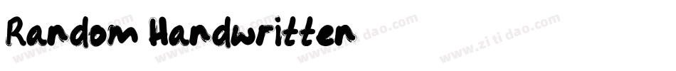 Random Handwritten字体转换